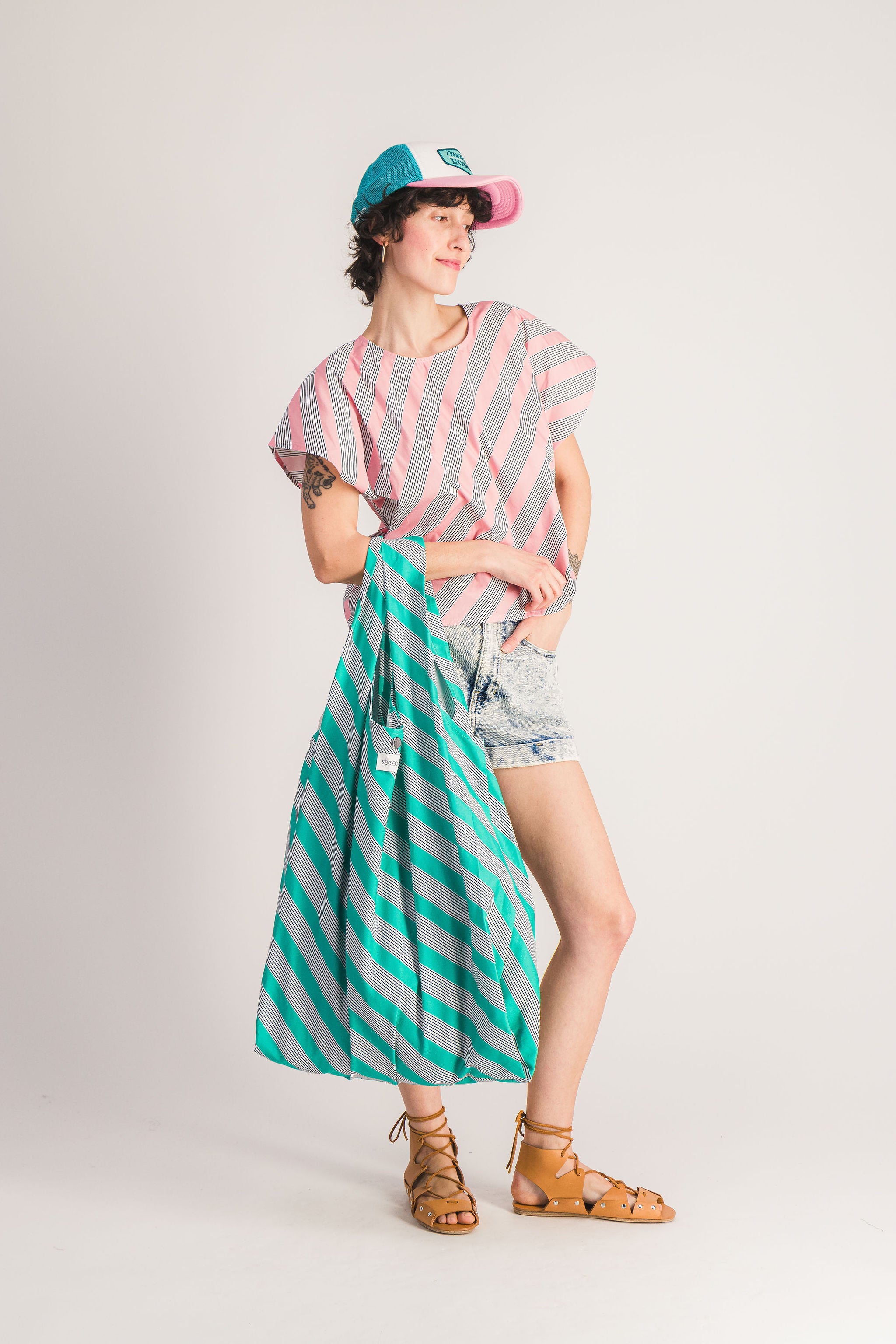 bolso tote verde para mujer