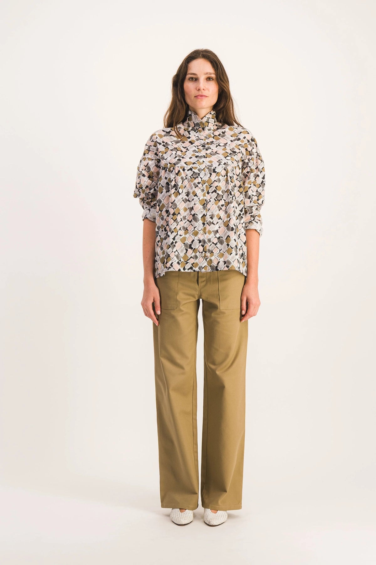 BLUSA SIMONE KAKI SKETCH