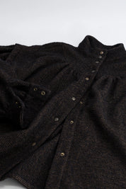 blouse col rond laine noir kaia