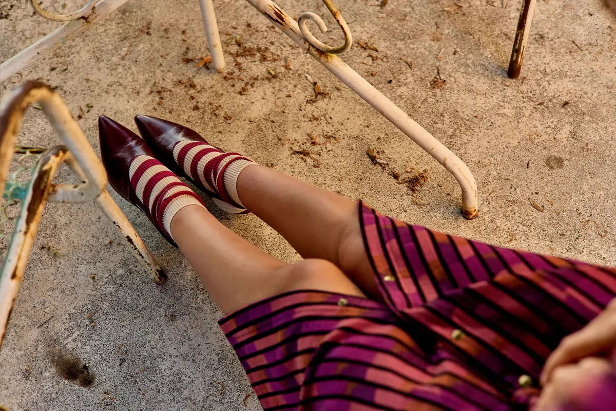 CALCETINES MARINERO BURDEOS