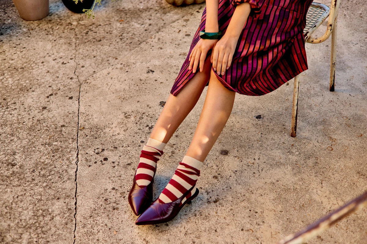 CALCETINES MARINERO BURDEOS