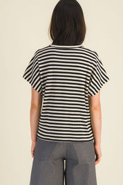 CAMISETA DE TIRANTES UNA NEGRO Y BLANCO