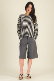 CAMISETA RAYAS MARINERAS MÉLIE BLANCA Y NEGRA