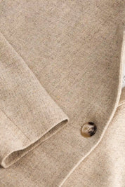 chaqueta recta de lana beige, chaqueta donita, pe25