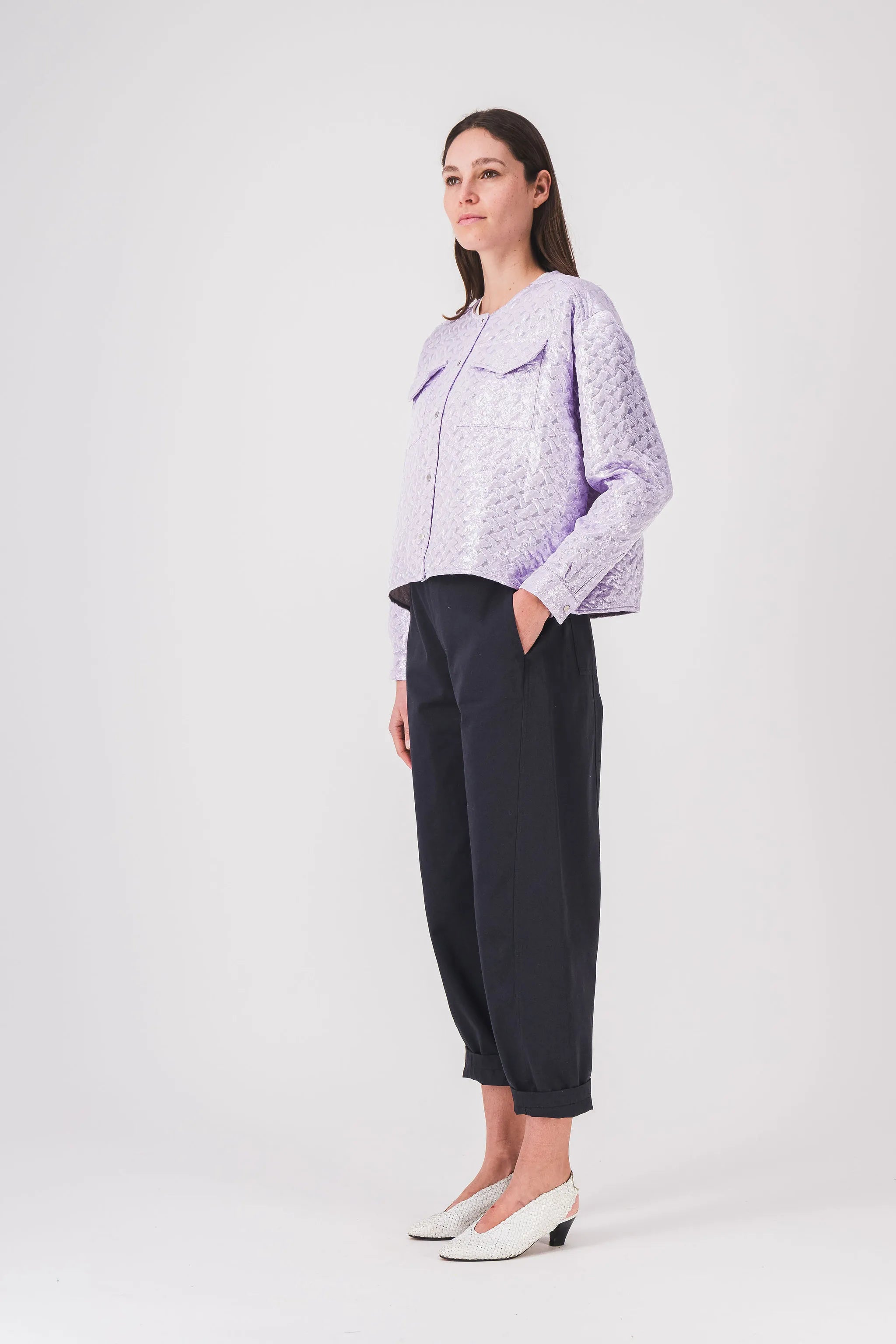 Chaqueta corta para mujer, color lila, Blade Tyler, PE25
