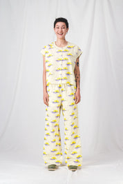 pantalones sueltos de verano para mujer zaho amarillo__pe25