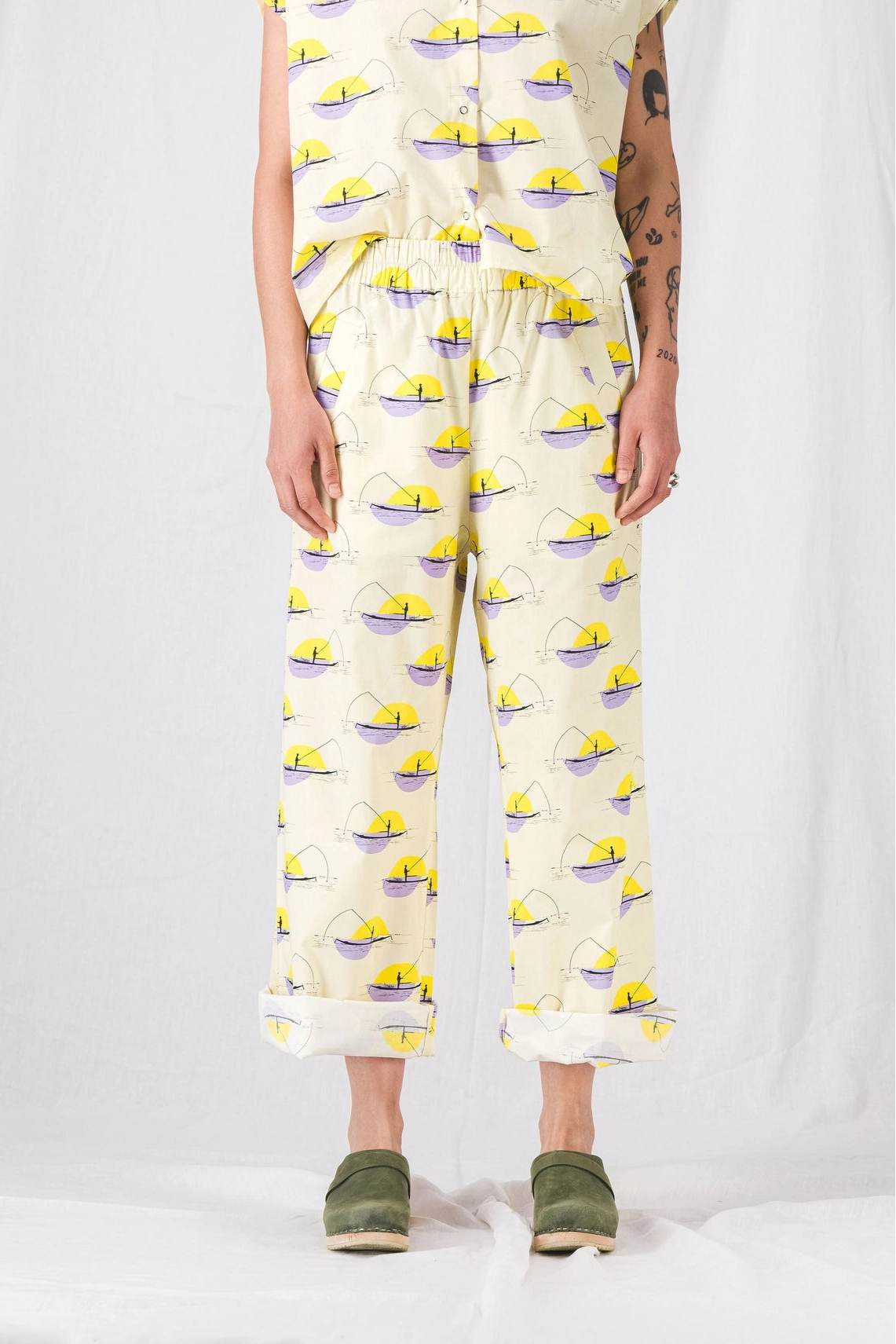 pantalones sueltos de verano para mujer zaho amarillo__pe25