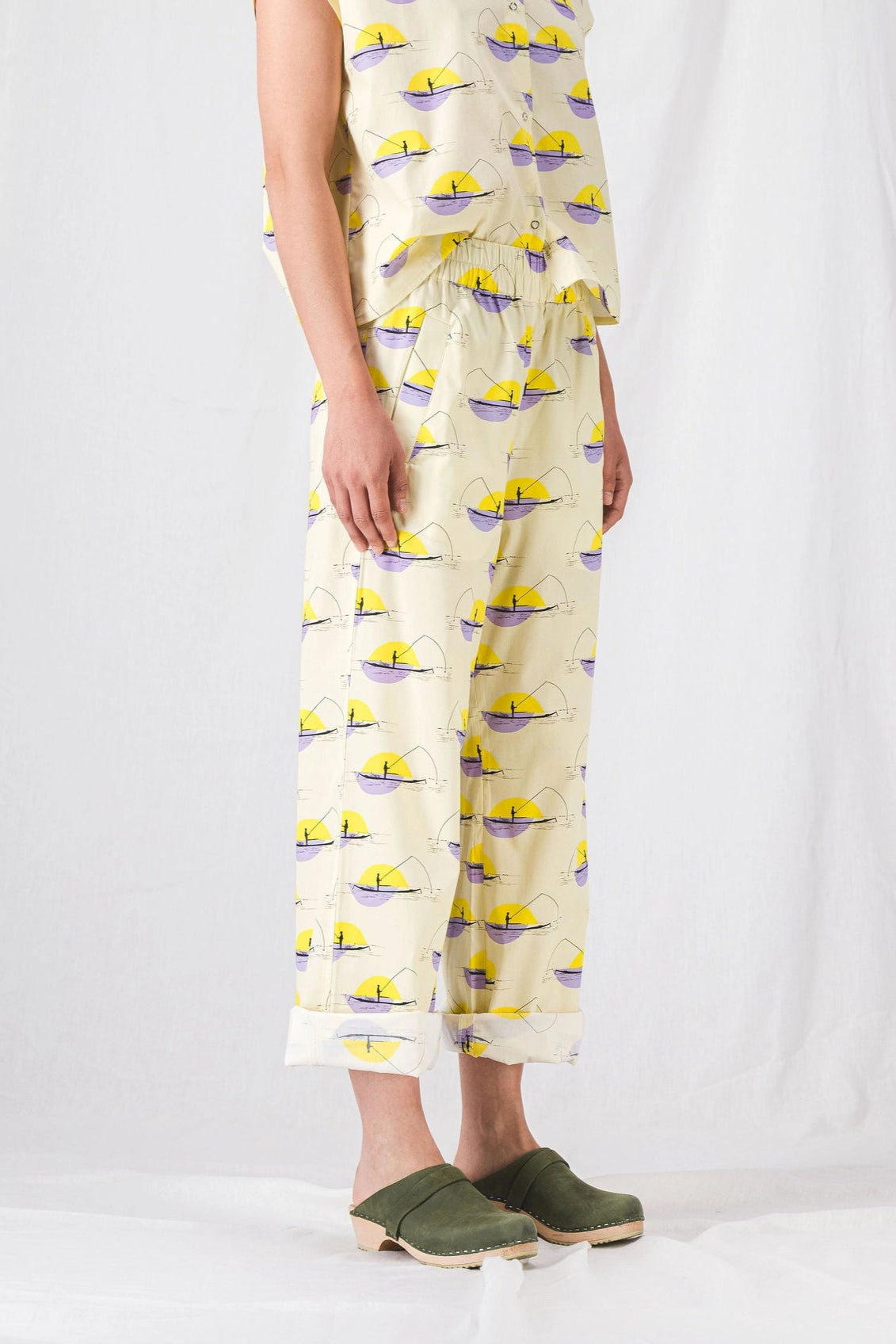 pantalones sueltos de verano para mujer zaho amarillo__pe25