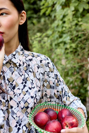 VESTIDO MAHAUT KHAKI SKETCH