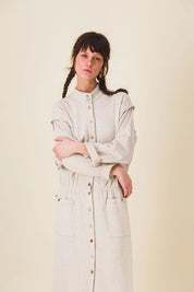 robe longue hiver ecrue ida