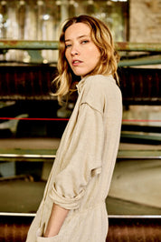 robe longue hiver ecrue ida