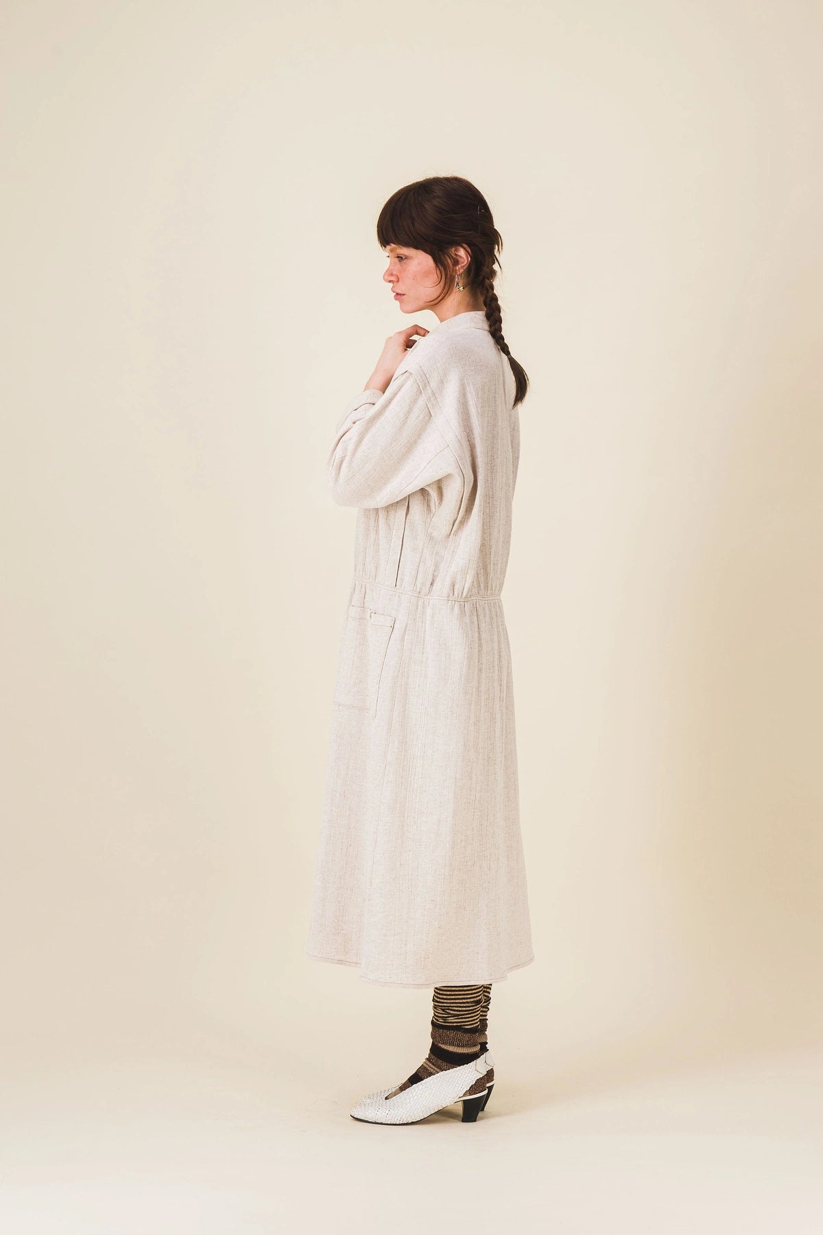robe longue hiver ecrue ida