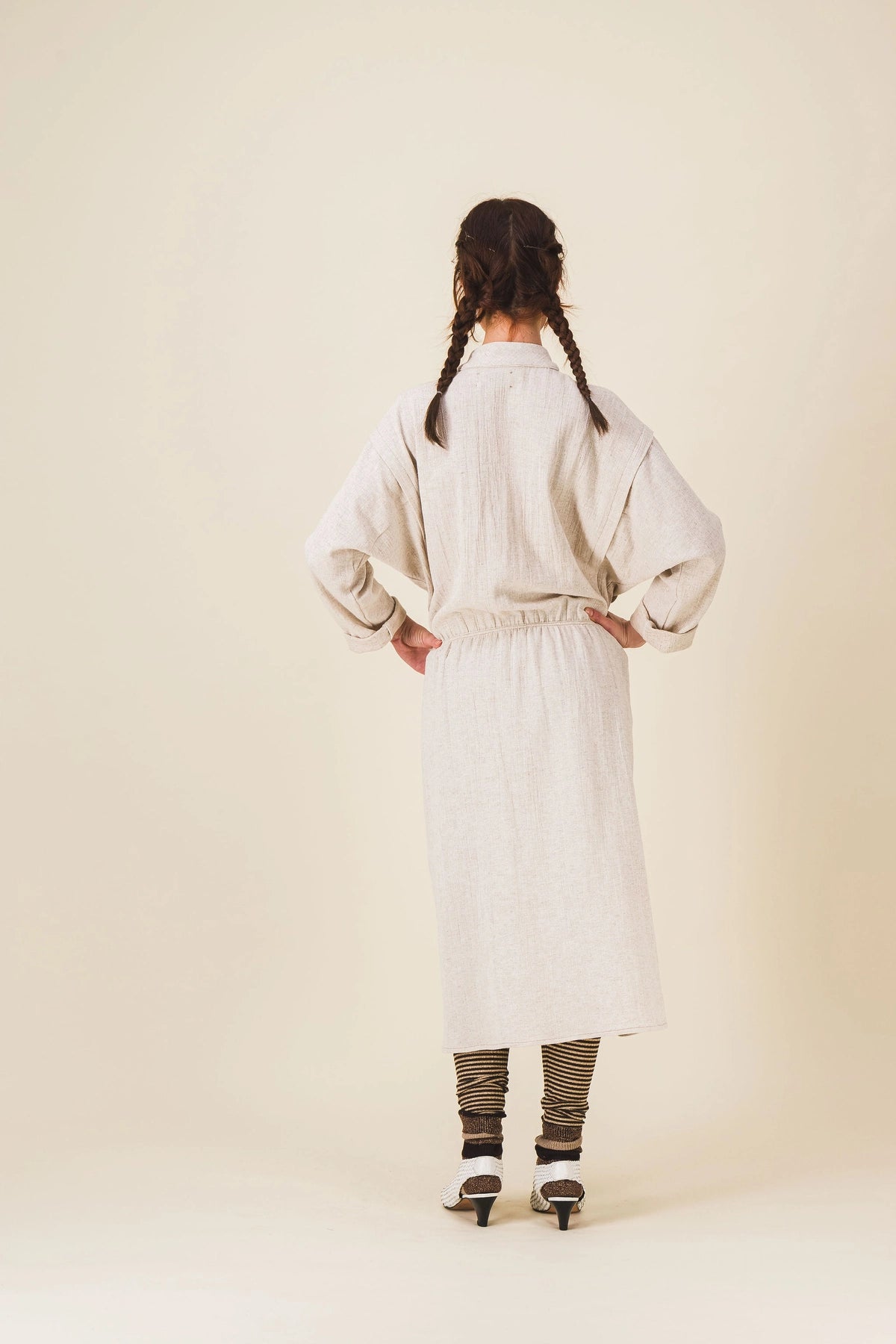 robe longue hiver ecrue ida