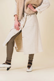 robe longue hiver ecrue ida
