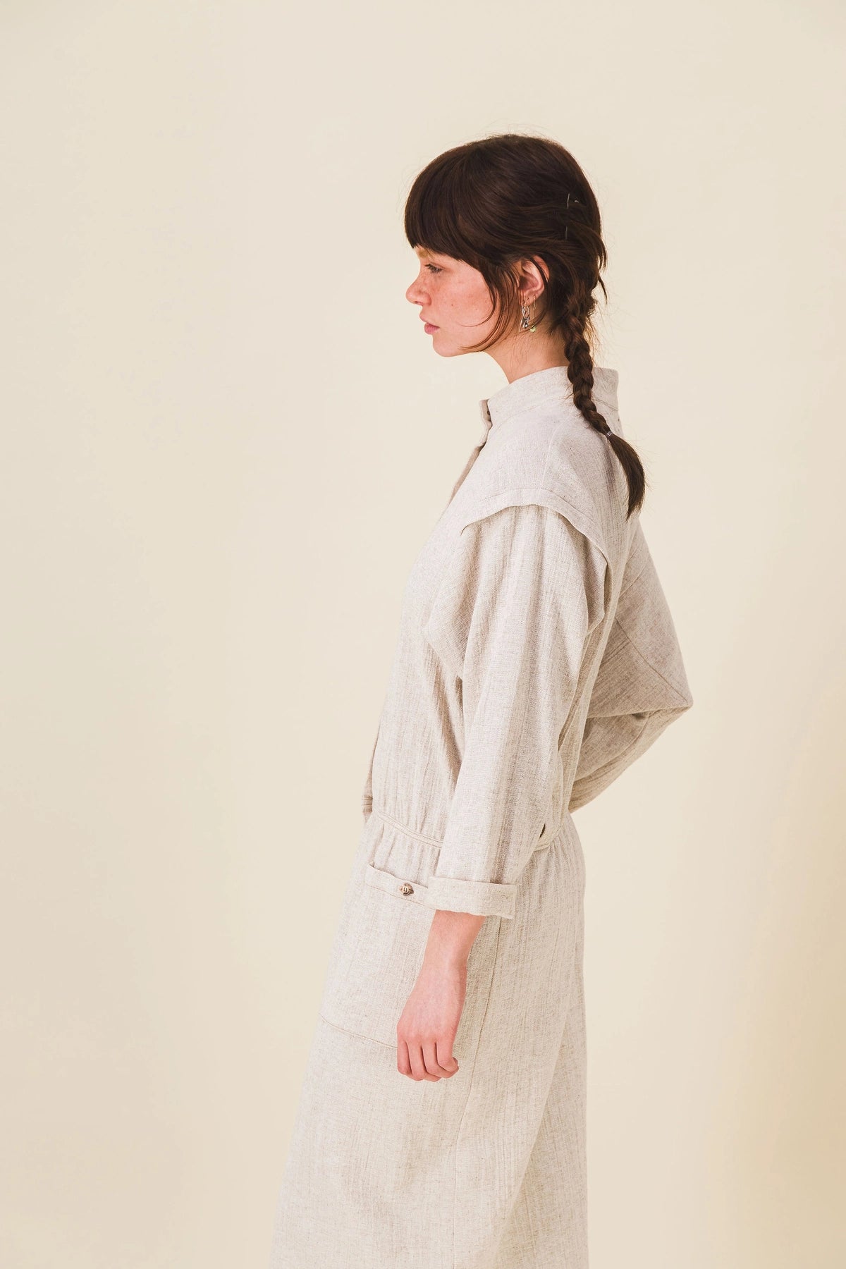 robe longue hiver ecrue ida