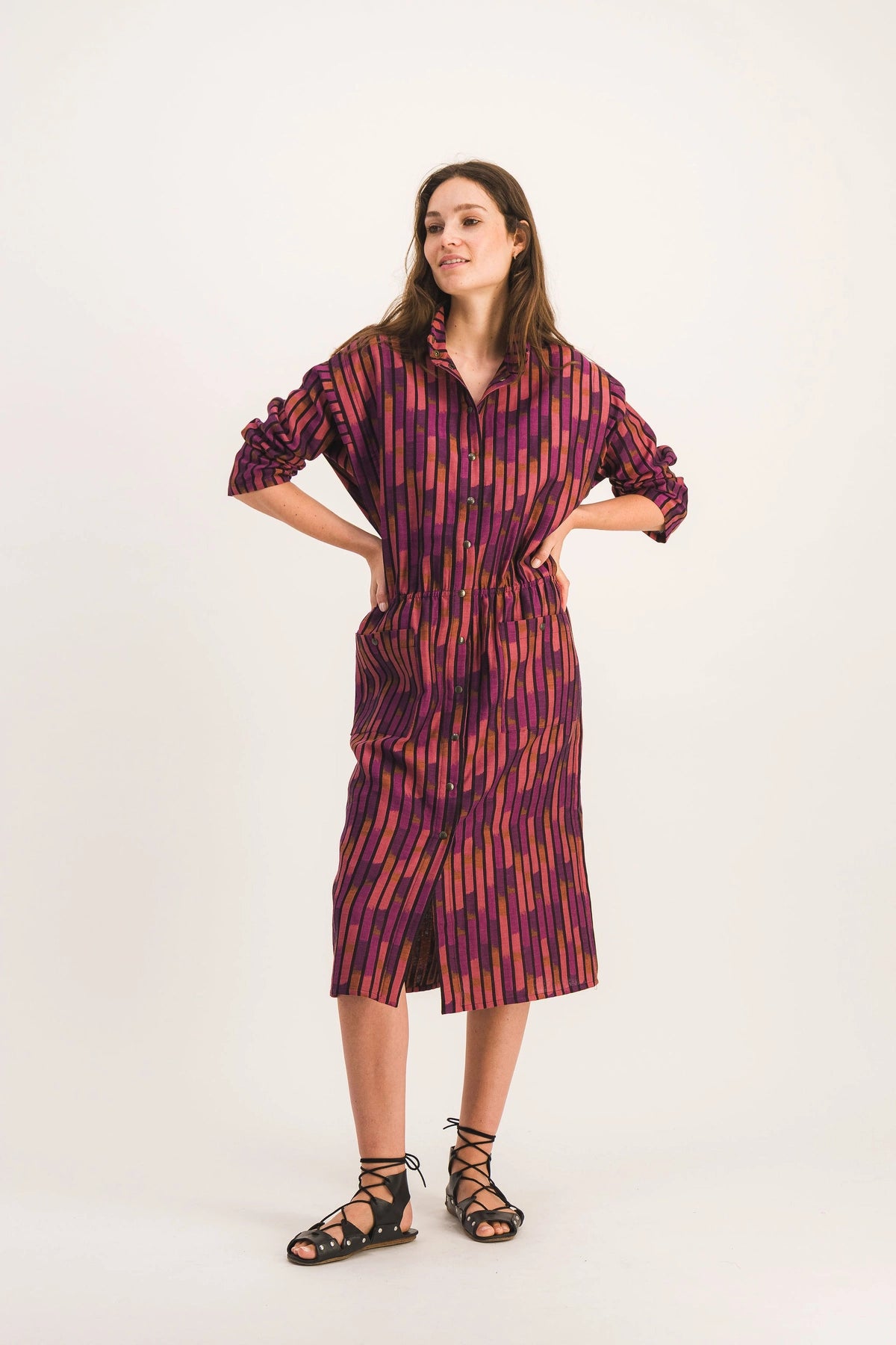 robe-longue-motif-ikat-ida-ikat