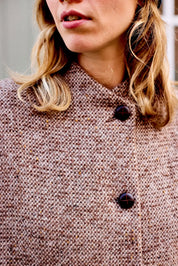 veste femme courte laine marron rita
