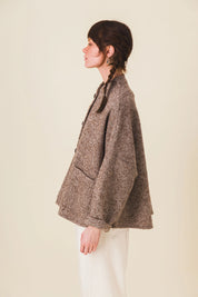 veste femme courte laine marron rita
