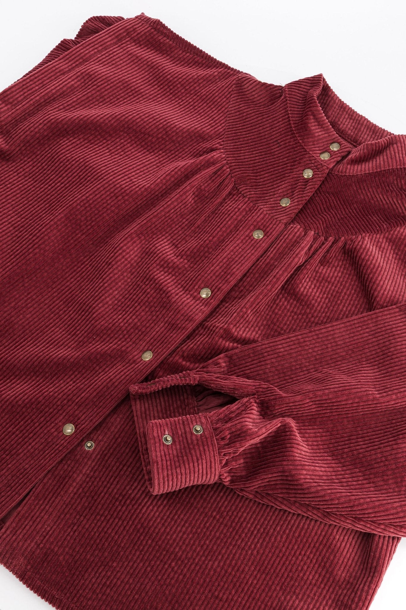 Blouse Juliette Velours Bordeaux - SIXSOEURS
