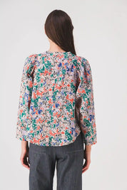 Blusa de mujer con estampado naranja Delila PE25