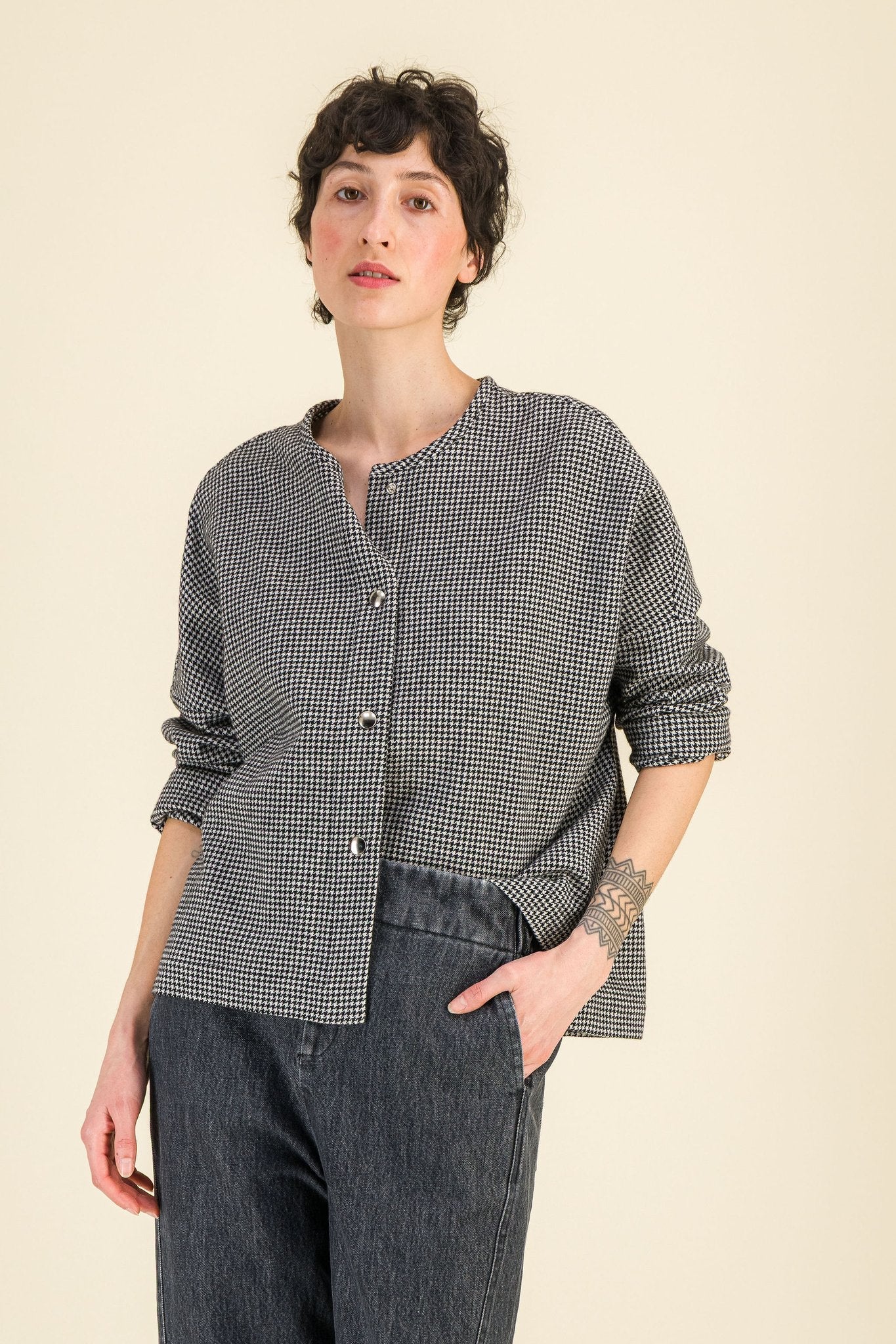 Cardigan Taïga Pied de Poule - SIXSOEURS
