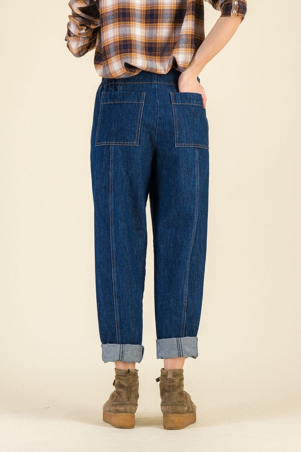 Jean bleu foncé femme Esteban Denim - SIXSOEURS