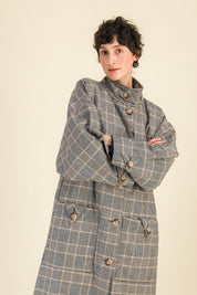 Manteau laine femme Loulou Prince de Galles - SIXSOEURS