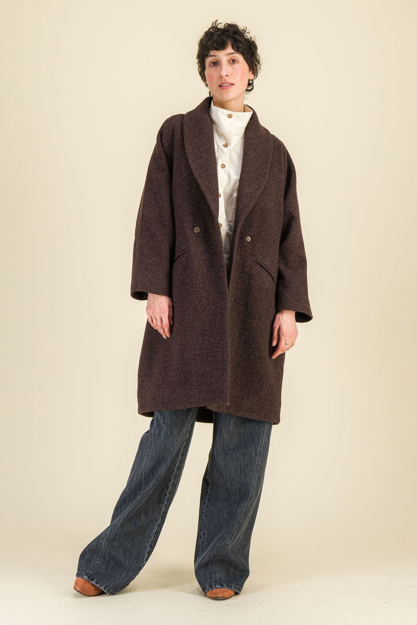 Manteau Yvonne Brun - SIXSOEURS