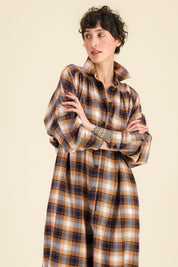 Robe chemise carreaux Mahaut - SIXSOEURS