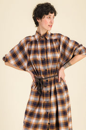 Robe chemise carreaux Mahaut - SIXSOEURS