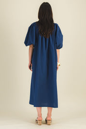 Robe longue bleue coton femme Pippa - photo 3