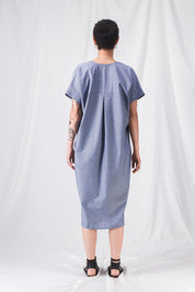 vestido de chambray suelto y largo__pe25