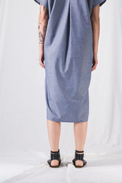 vestido de chambray suelto y largo__pe25
