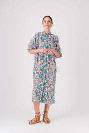 vestido camisero largo con estampado de vocales pe25