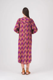 vestido largo recto estampado lalou pe25