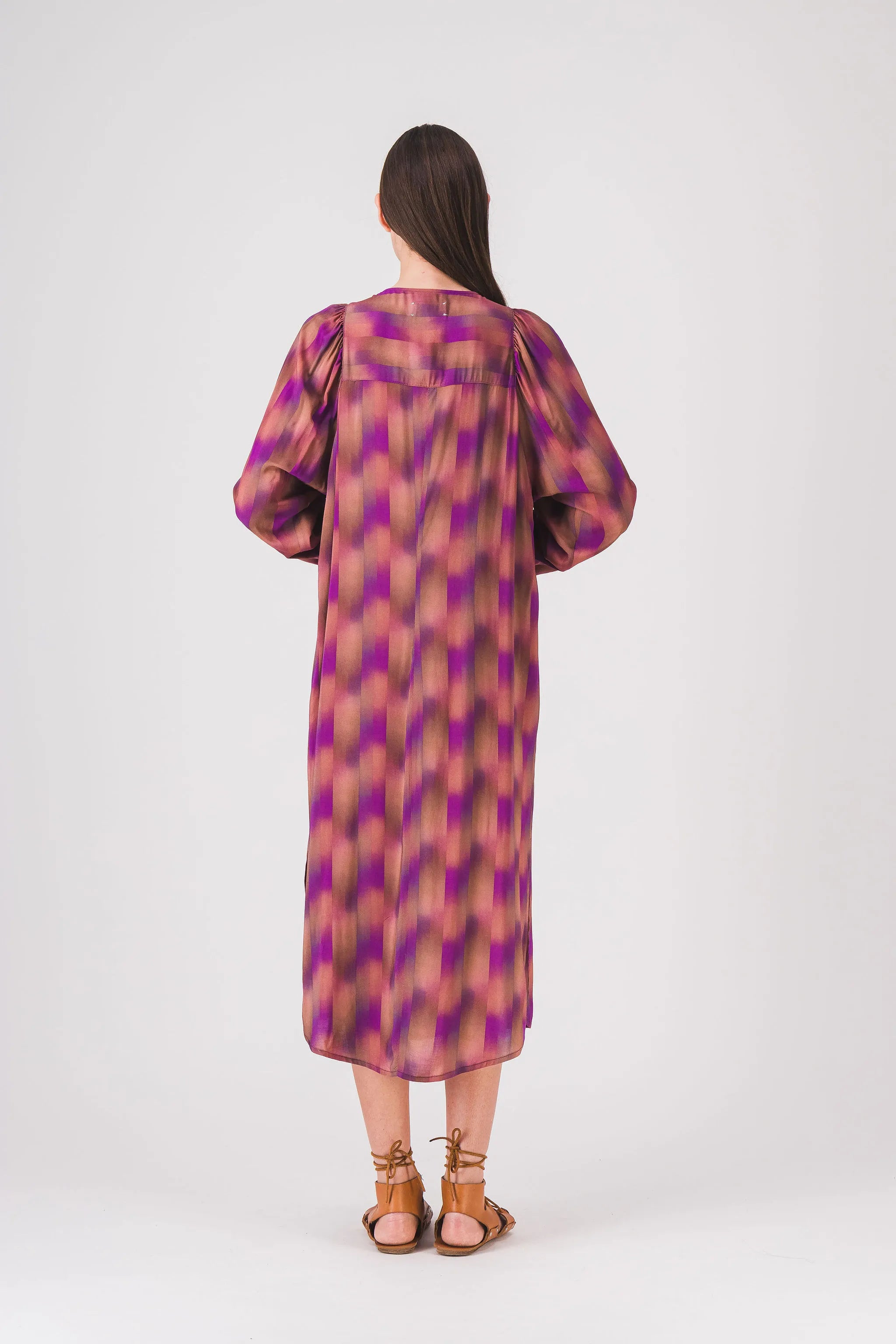 vestido largo recto estampado lalou pe25