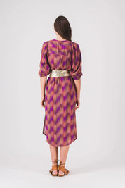 vestido largo recto estampado lalou pe25