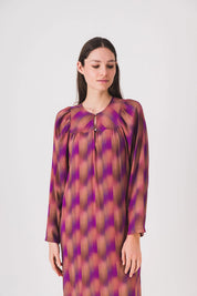 vestido largo recto estampado lalou pe25