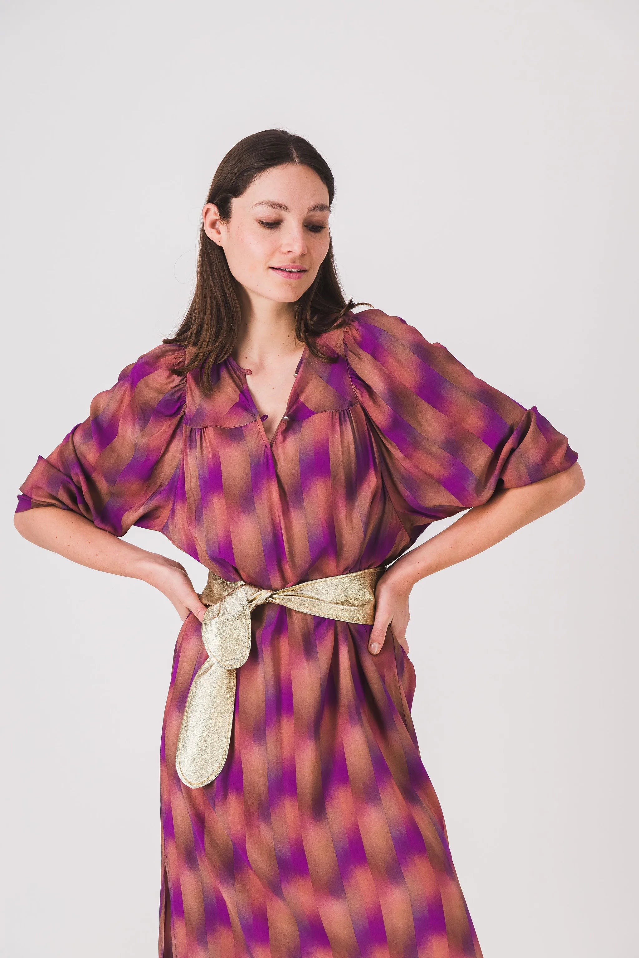 vestido largo recto estampado lalou pe25