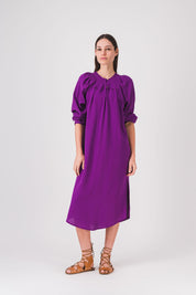 vestido largo recto morado vestido mariette pe25