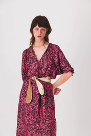 vestido largo recto estampado vestido kiki pe25