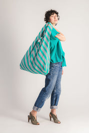 bolso tote verde para mujer