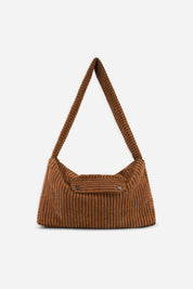 sac besace femme velours marron polly