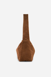 sac besace femme velours marron polly