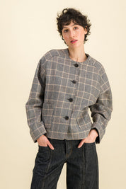 Veste laine femme Tia Prince de Galles - SIXSOEURS