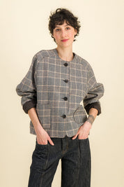 Veste laine femme Tia Prince de Galles - SIXSOEURS