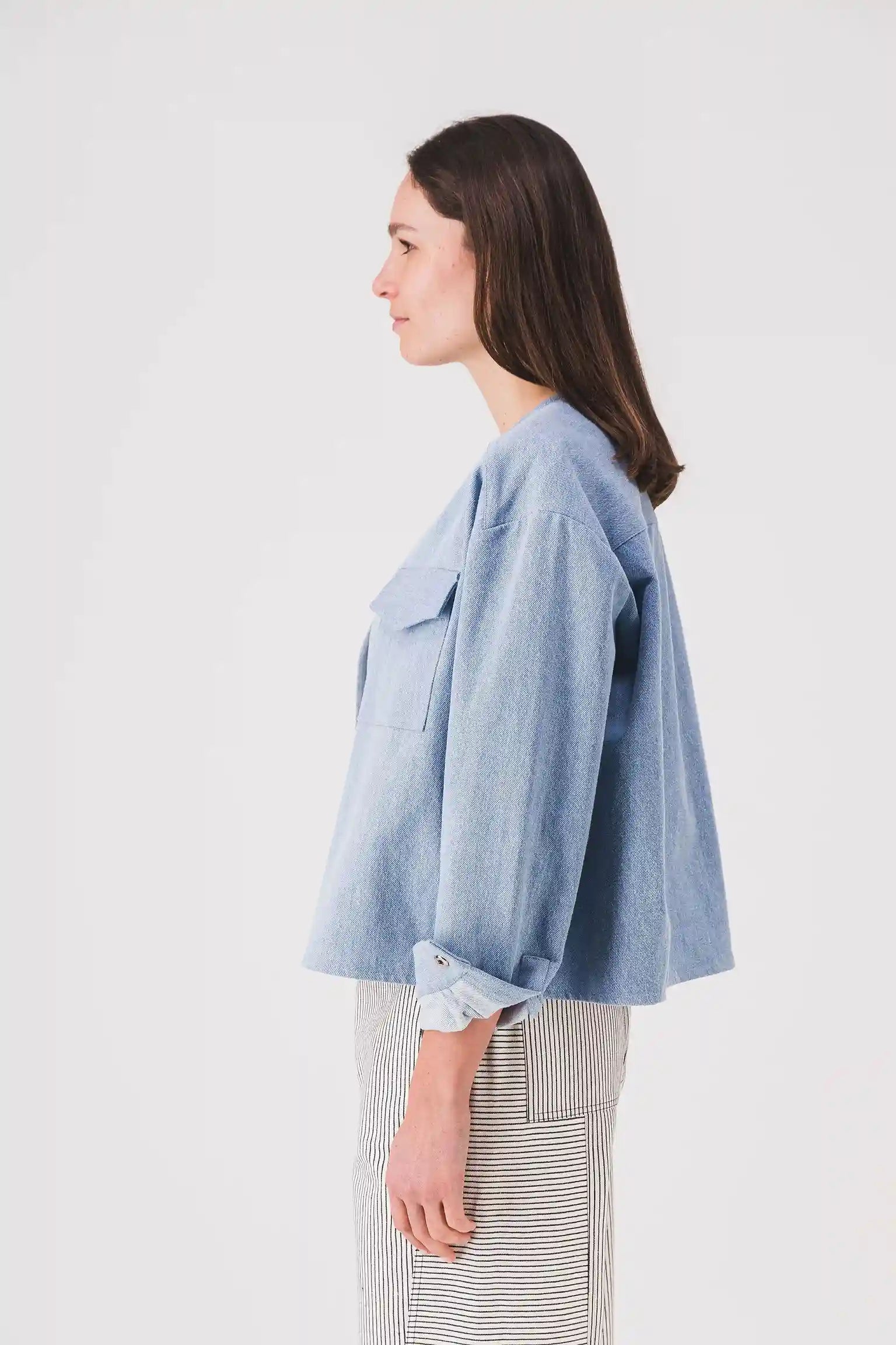 Chaqueta vaquera corta para mujer en azul Serena Jacket PE25
